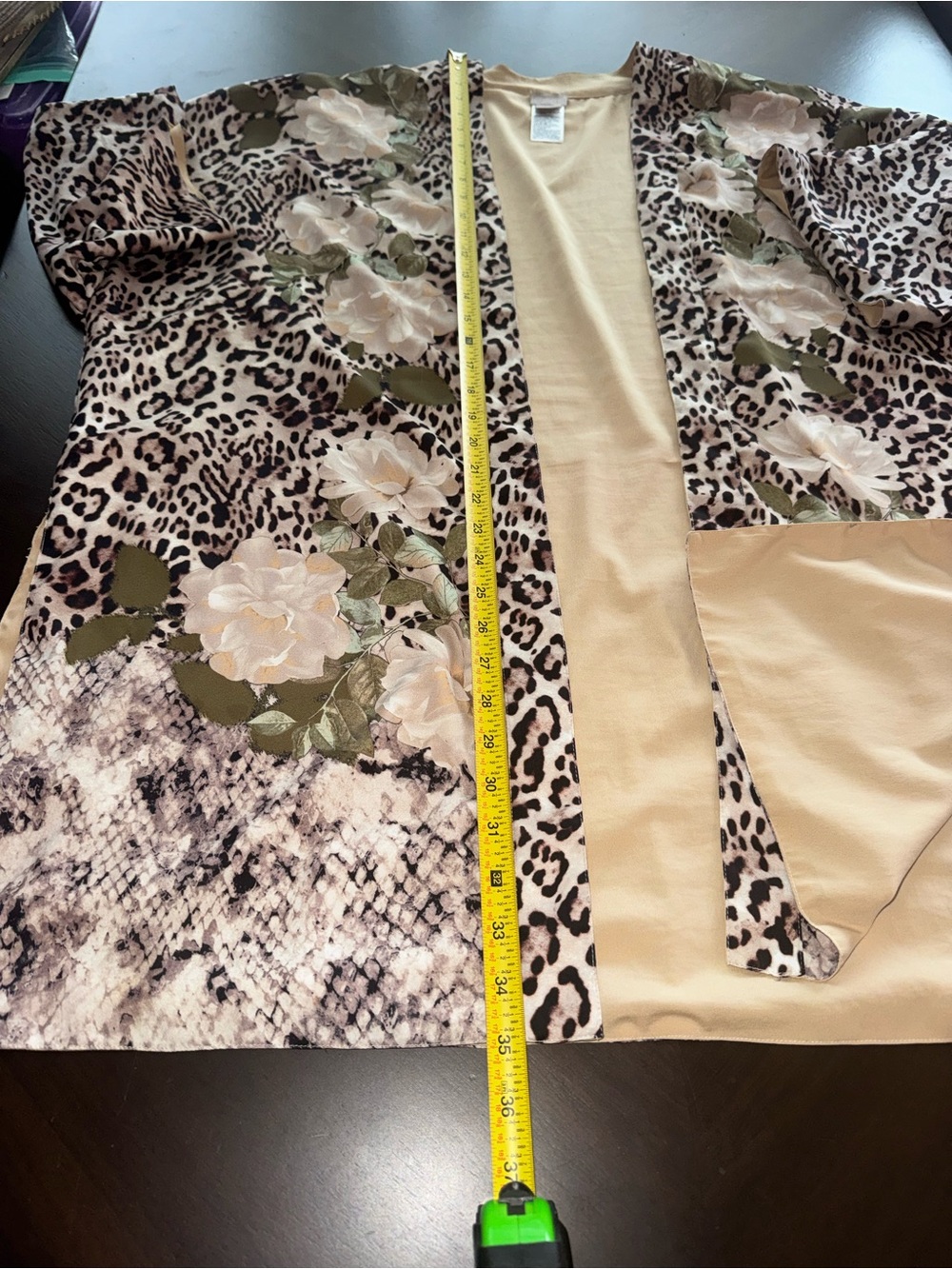 Chico's Beige/Tan Leopard Kimono - Picture 10 of 13